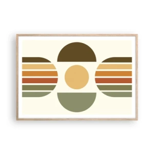 Een poster in een licht eiken lijst - In aardetinten - 100x70 cm