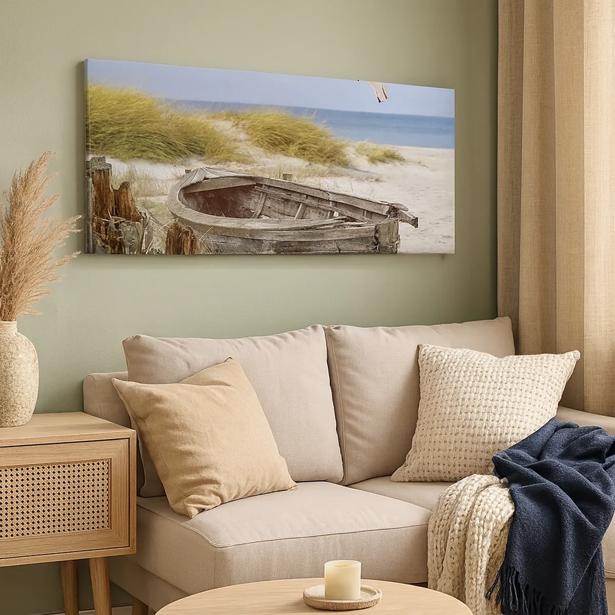 Schilderen op canvas - Badend in de wind - 30x30 cm