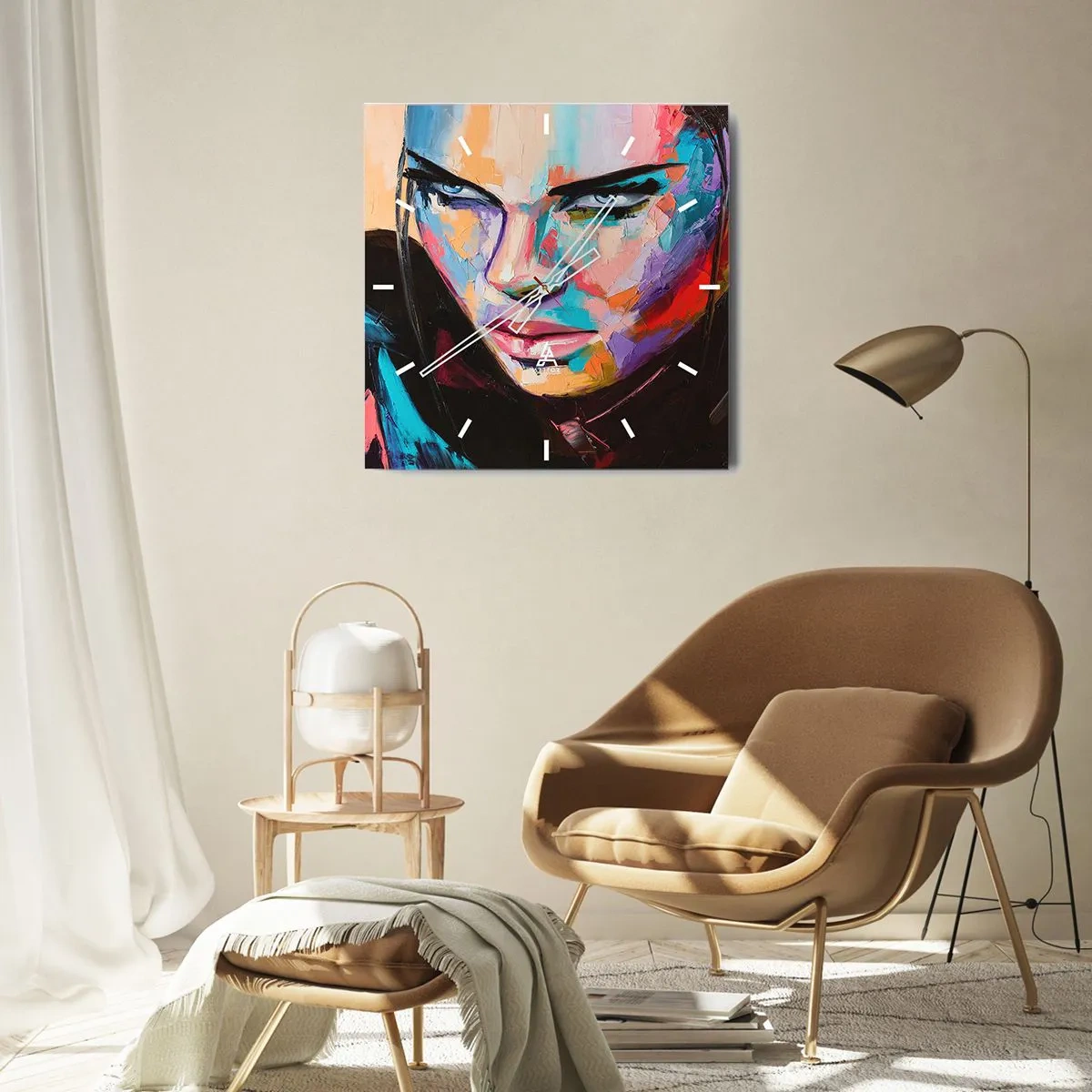 Wandklok - Klok - Wildheid in het hart - 30x30 cm