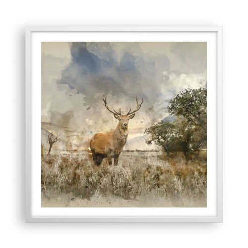 Poster in een witte lijst - Waardigheid - kracht - waardigheid - 60x60 cm