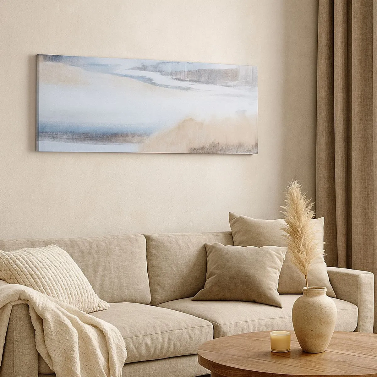Schilderen op canvas - Winterse compositie - 100x40 cm