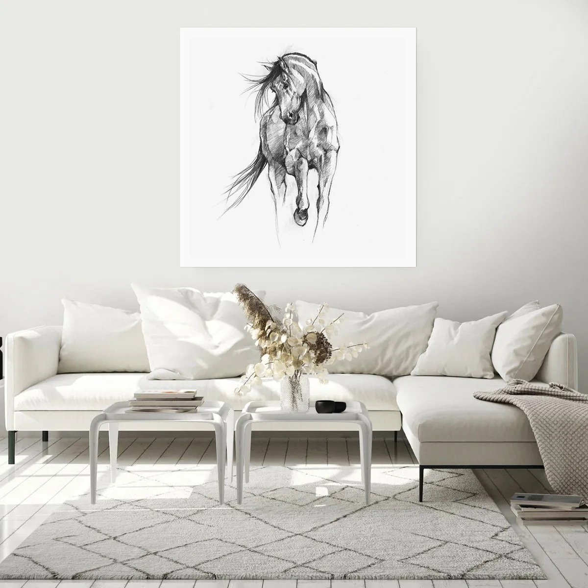 Poster - In een sierlijke draf - 50x50 cm