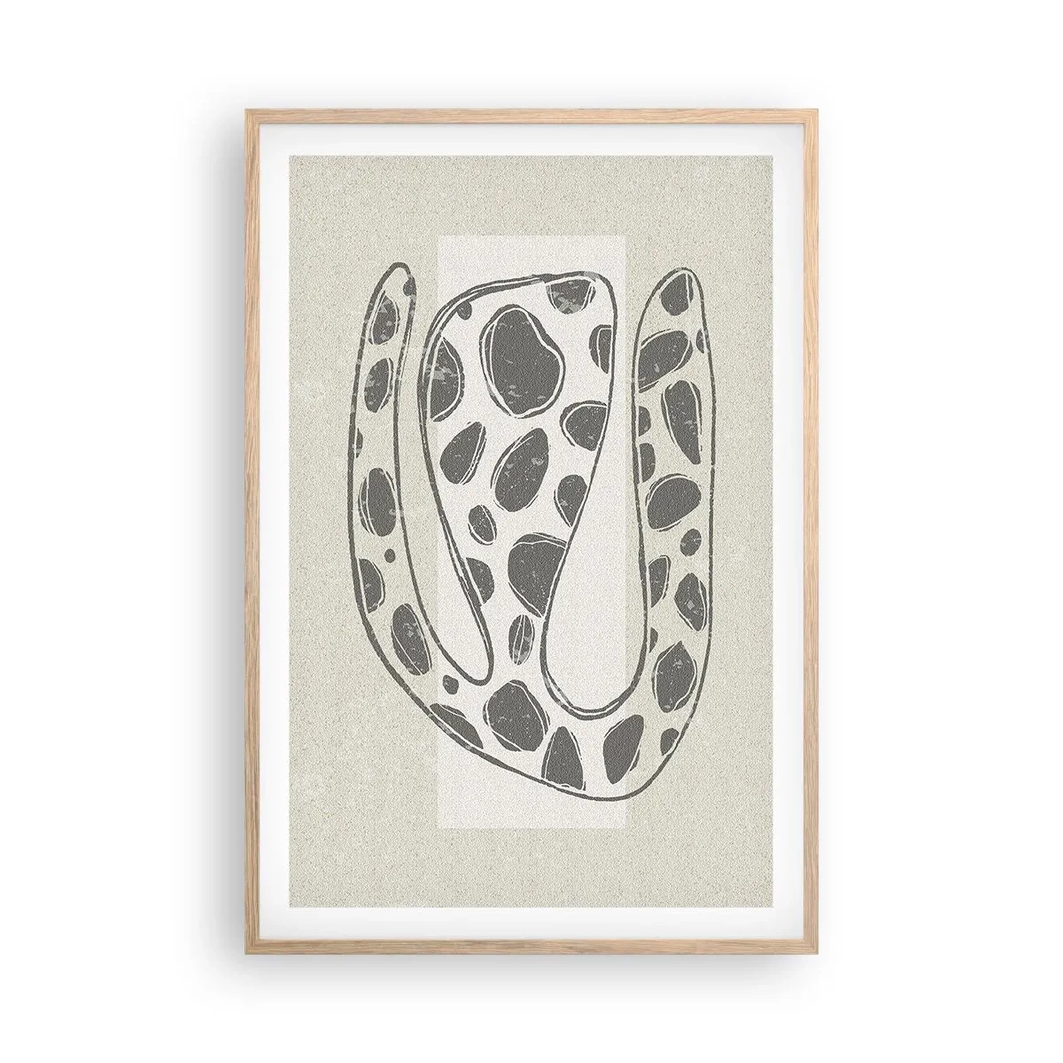 Een poster in een licht eiken lijst - Een vreemd wezen - 61x91 cm
