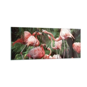 Schilderen op glas - Middag roddels - 100x40 cm