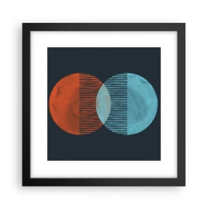 Poster in een zwarte lijst - Astronomische fantasie - 30x30 cm