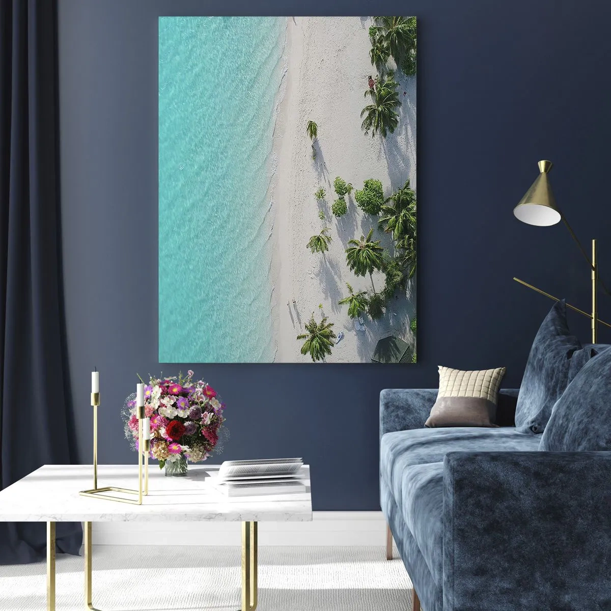 Schilderen op glas - Een vakantie in het paradijs - 50x70 cm