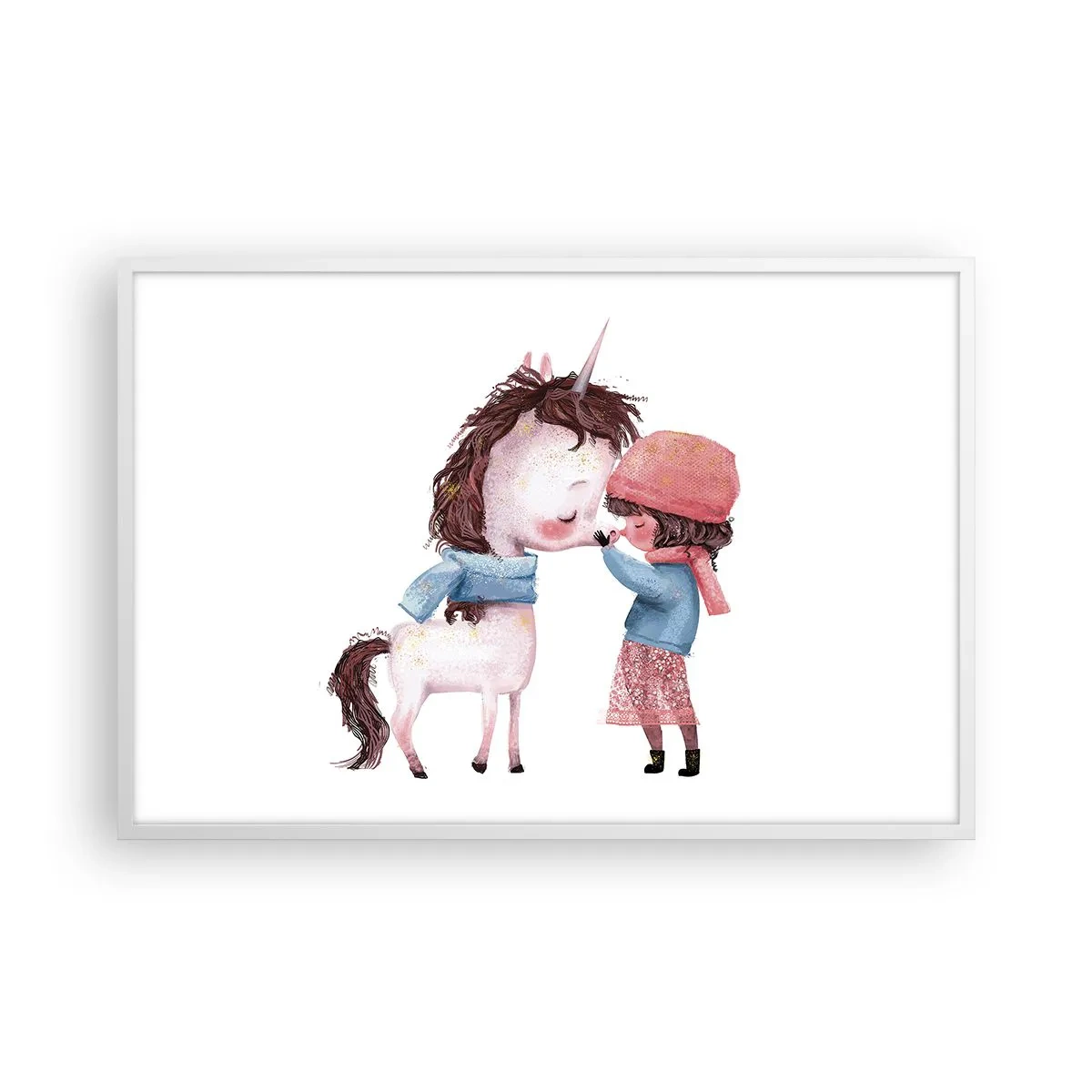 Poster in een witte lijst - Een winterverhaal - 91x61 cm