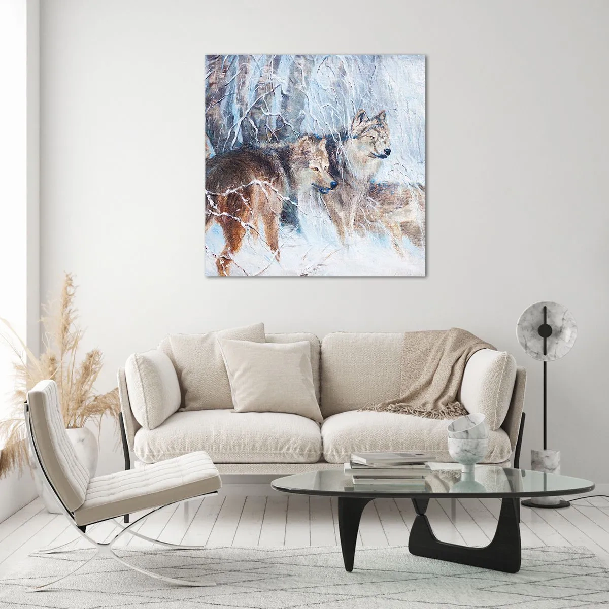 Schilderen op glas - Aandacht! Hier komt ... - 70x70 cm