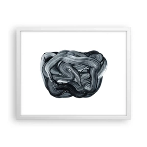 Poster in een witte lijst - Het is niet zo eenvoudig - 50x40 cm