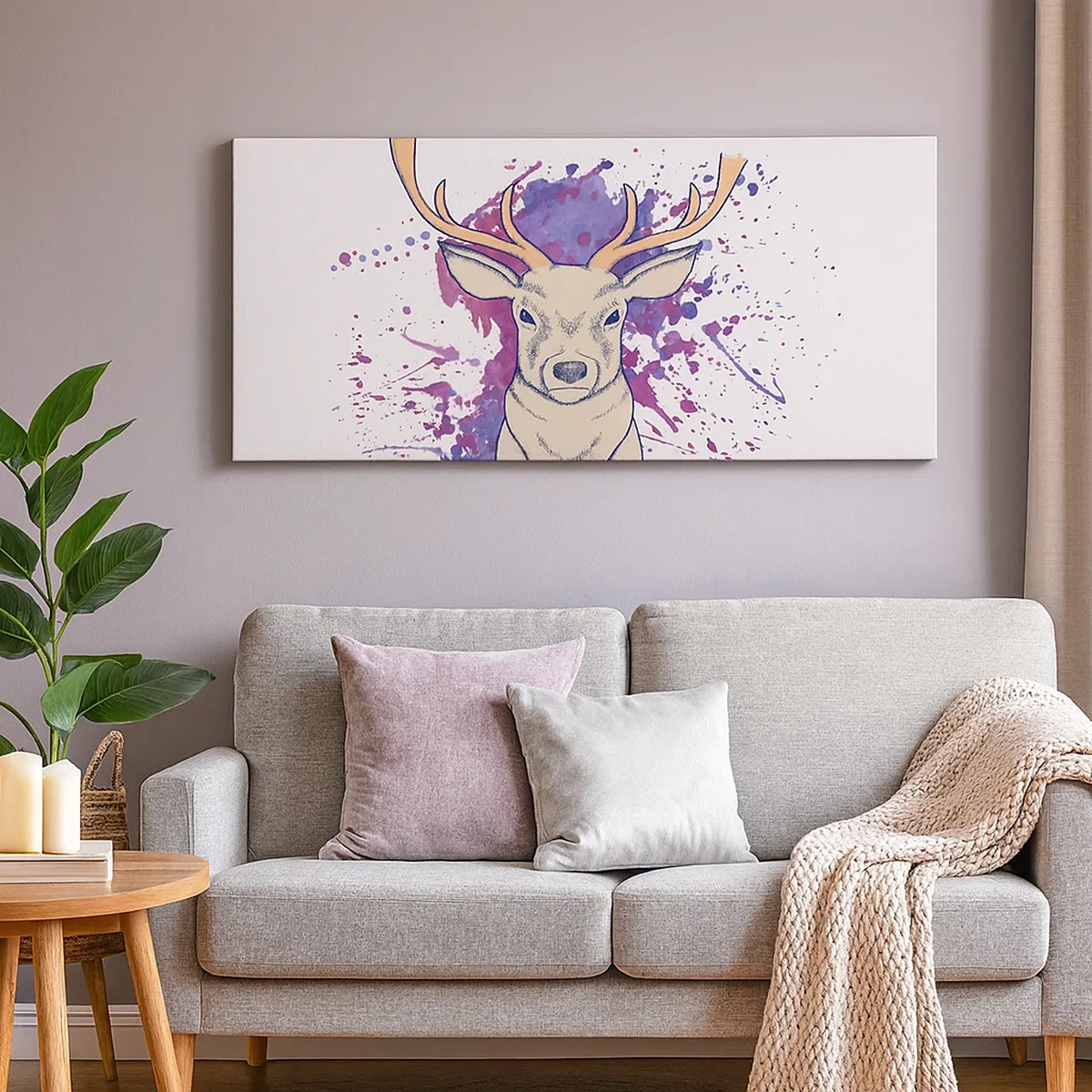 Schilderen op canvas - Moed en balans - 30x30 cm