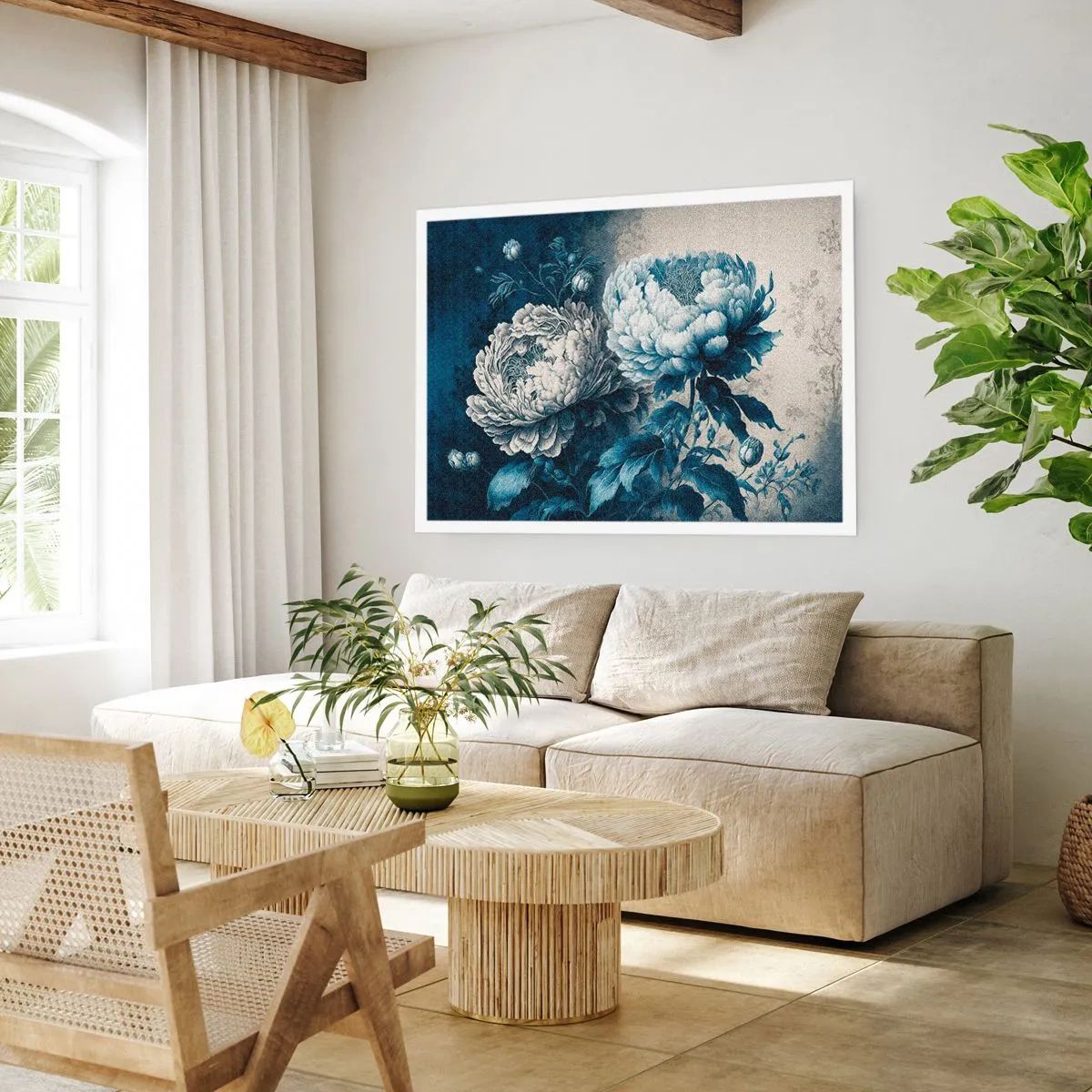 Poster - Bij elkaar passend paar - 100x70 cm