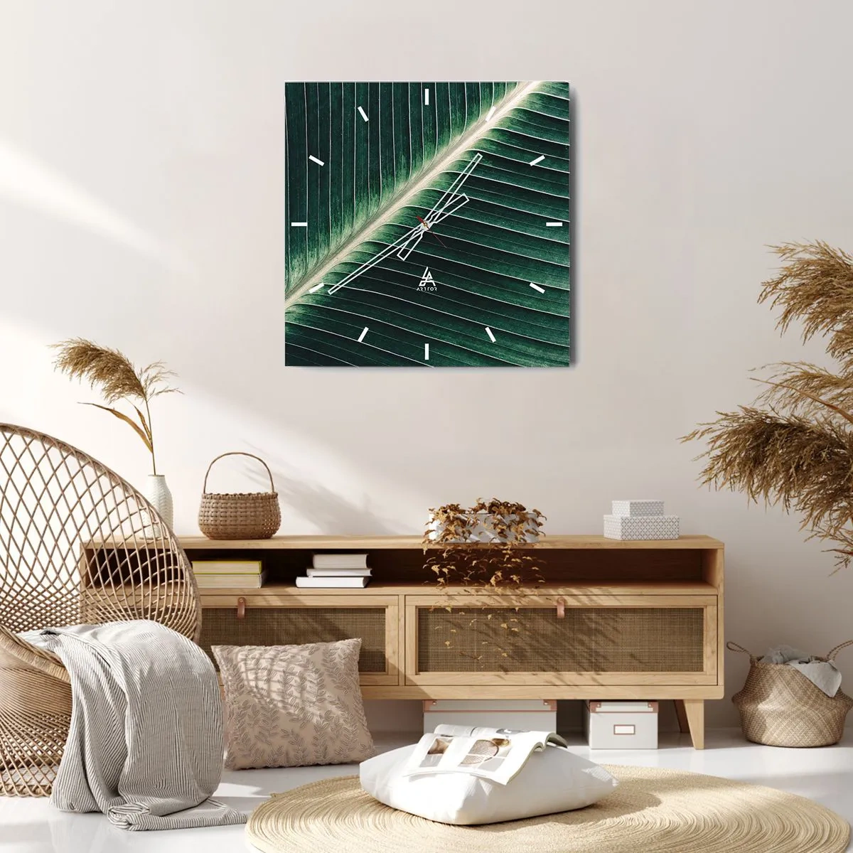 Wandklok - Klok - Het ritme van de natuur - 40x40 cm