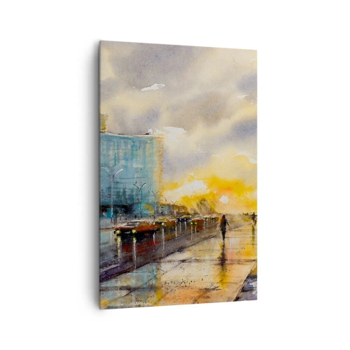 Schilderen op canvas - Het leven aan de oever - 80x120 cm