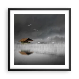Poster in een zwarte lijst - Beschutting tegen regen - 50x50 cm