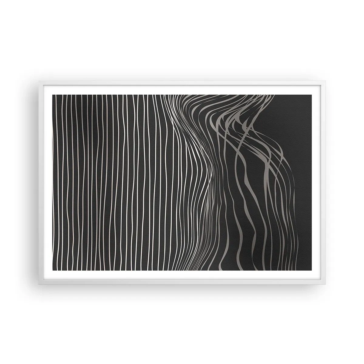 Poster in een witte lijst - Ritme en accent - 100x70 cm