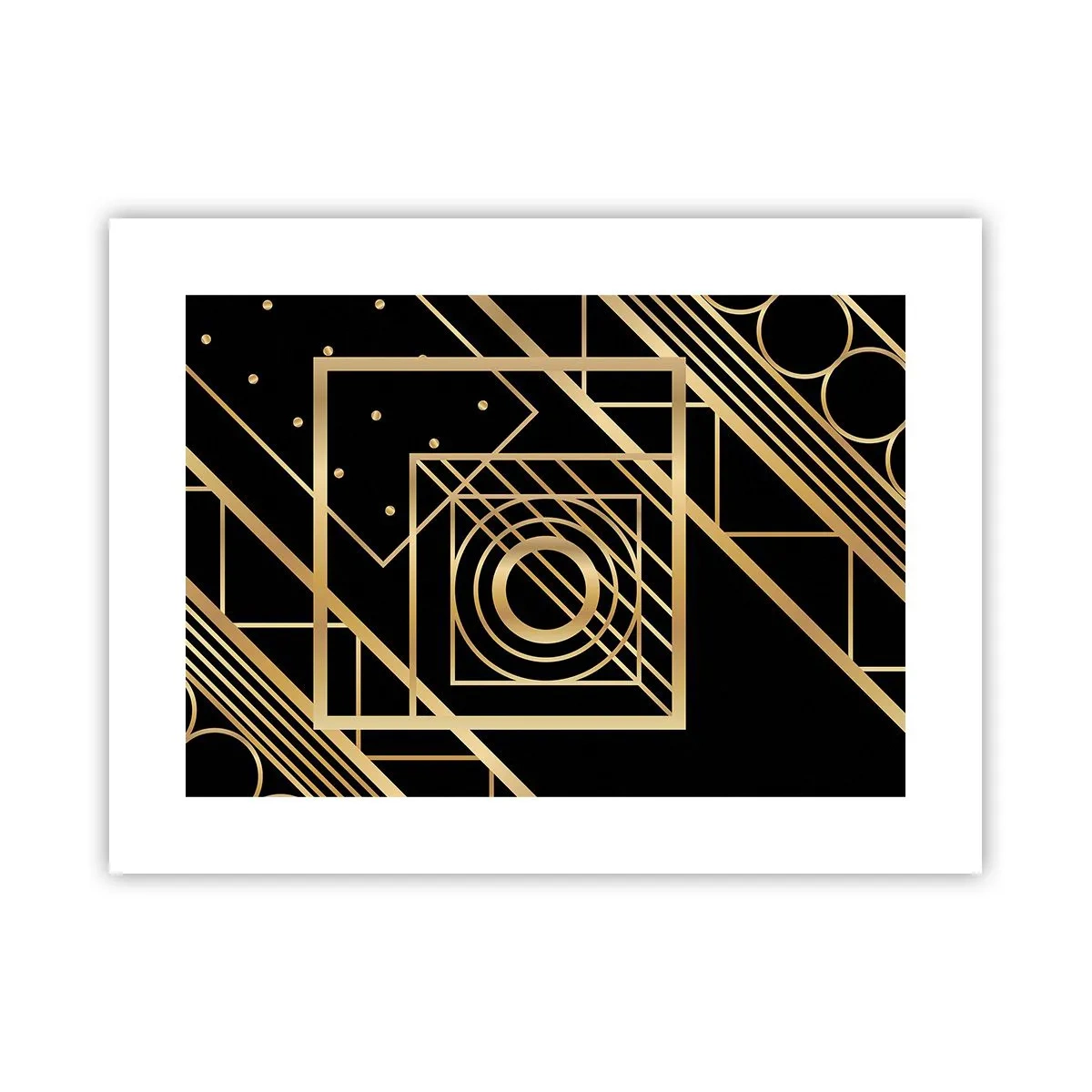 Poster - Gouden geometrie - 40x30 cm