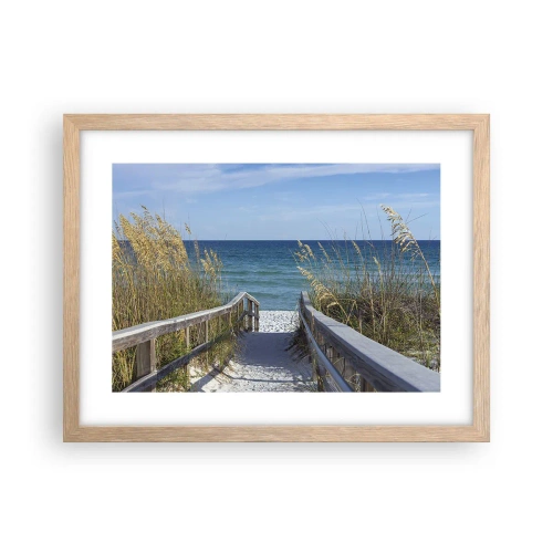 Een poster in een licht eiken lijst - In de zon, in de wind - 40x30 cm