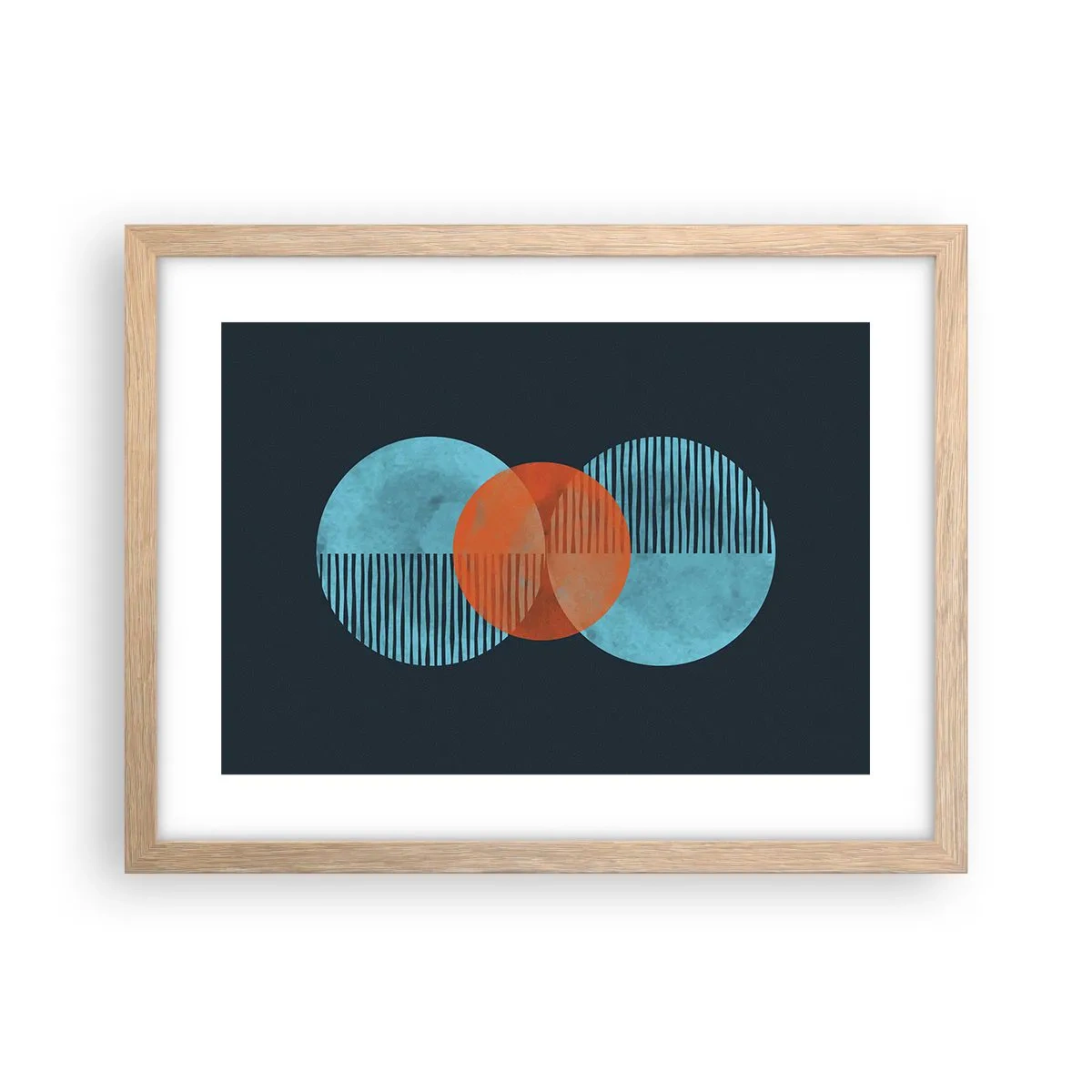 Een poster in een licht eiken lijst - Symmetrische compositie - 40x30 cm