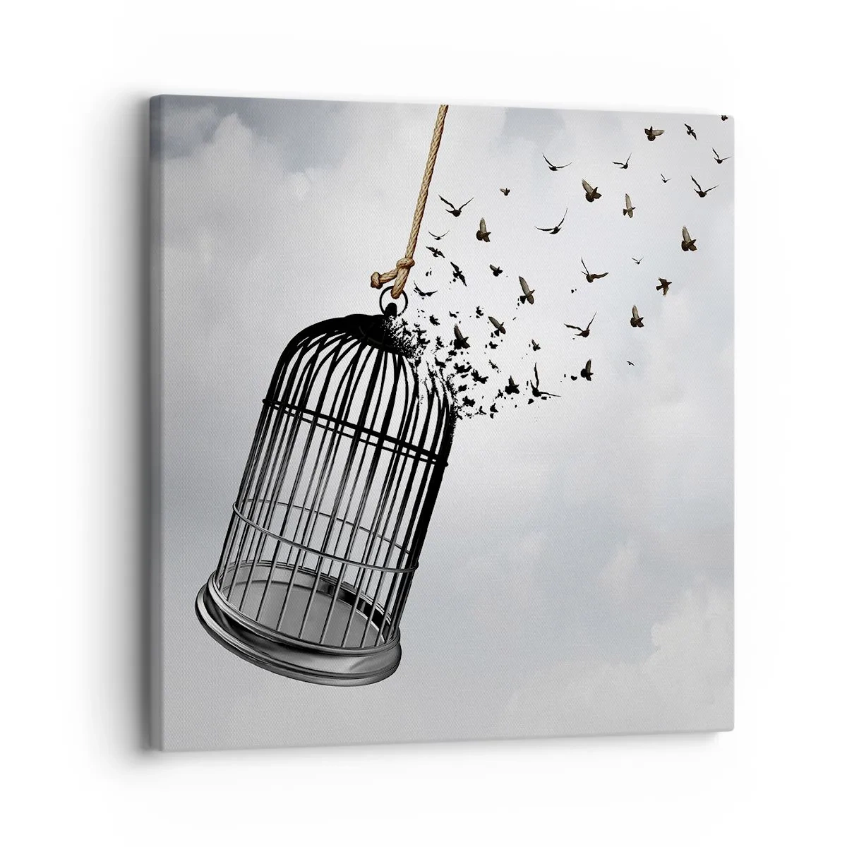 Schilderen op canvas - Geloof ... Hoop ... Vrijheid! - 30x30 cm