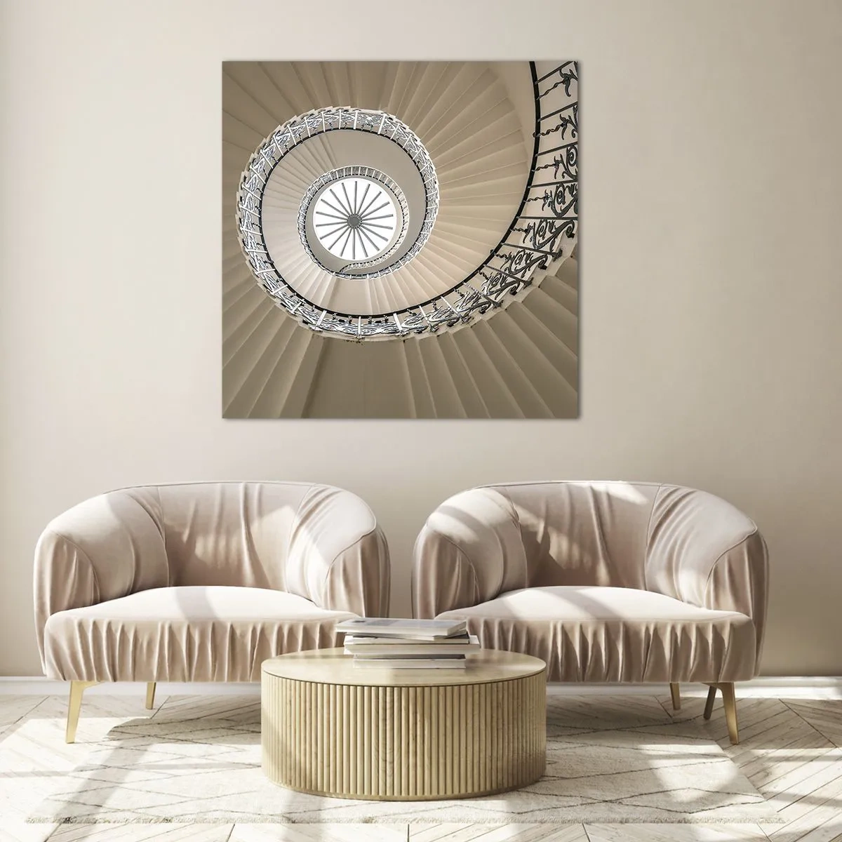 Schilderen op glas - Binnenin de schaal - 60x60 cm