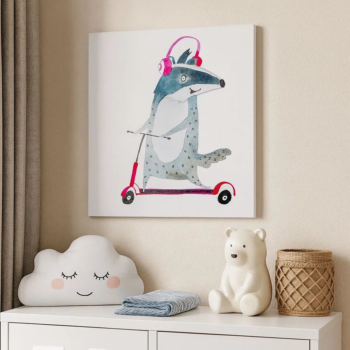 Schilderen op canvas - Badger vreugde - 30x30 cm