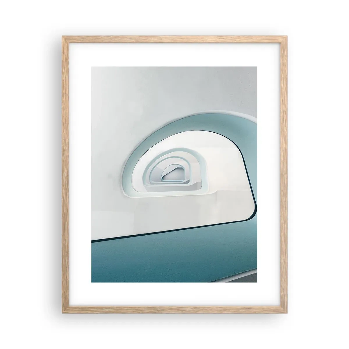 Een poster in een licht eiken lijst - Naar de bodem van de blauwe - 40x50 cm