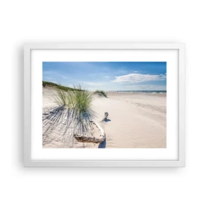 Poster in een witte lijst - De mooiste zandstrand? Oostzee-strand - 40x30 cm