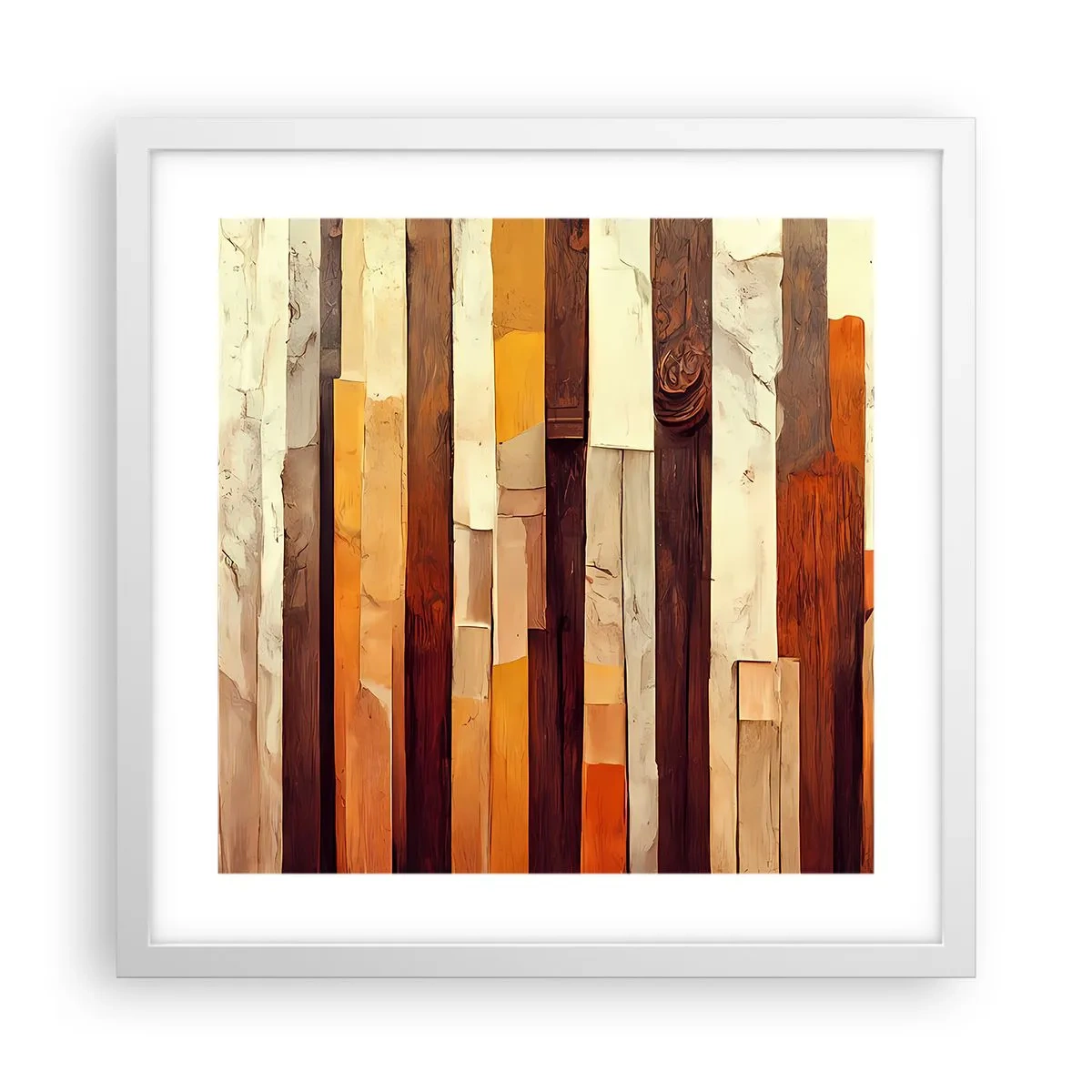 Poster in een witte lijst - Anthem van de bosbomen - 40x40 cm