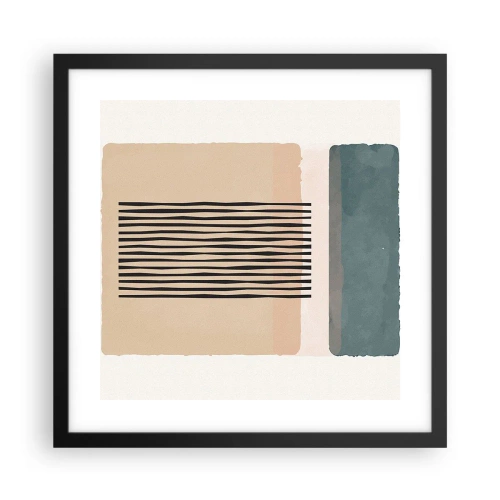 Poster in een zwarte lijst - Alles is oke - 40x40 cm