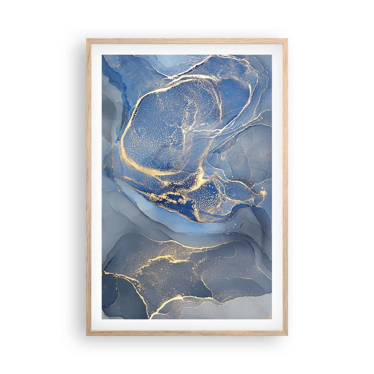 Een poster in een licht eiken lijst - Goudstof - 61x91 cm