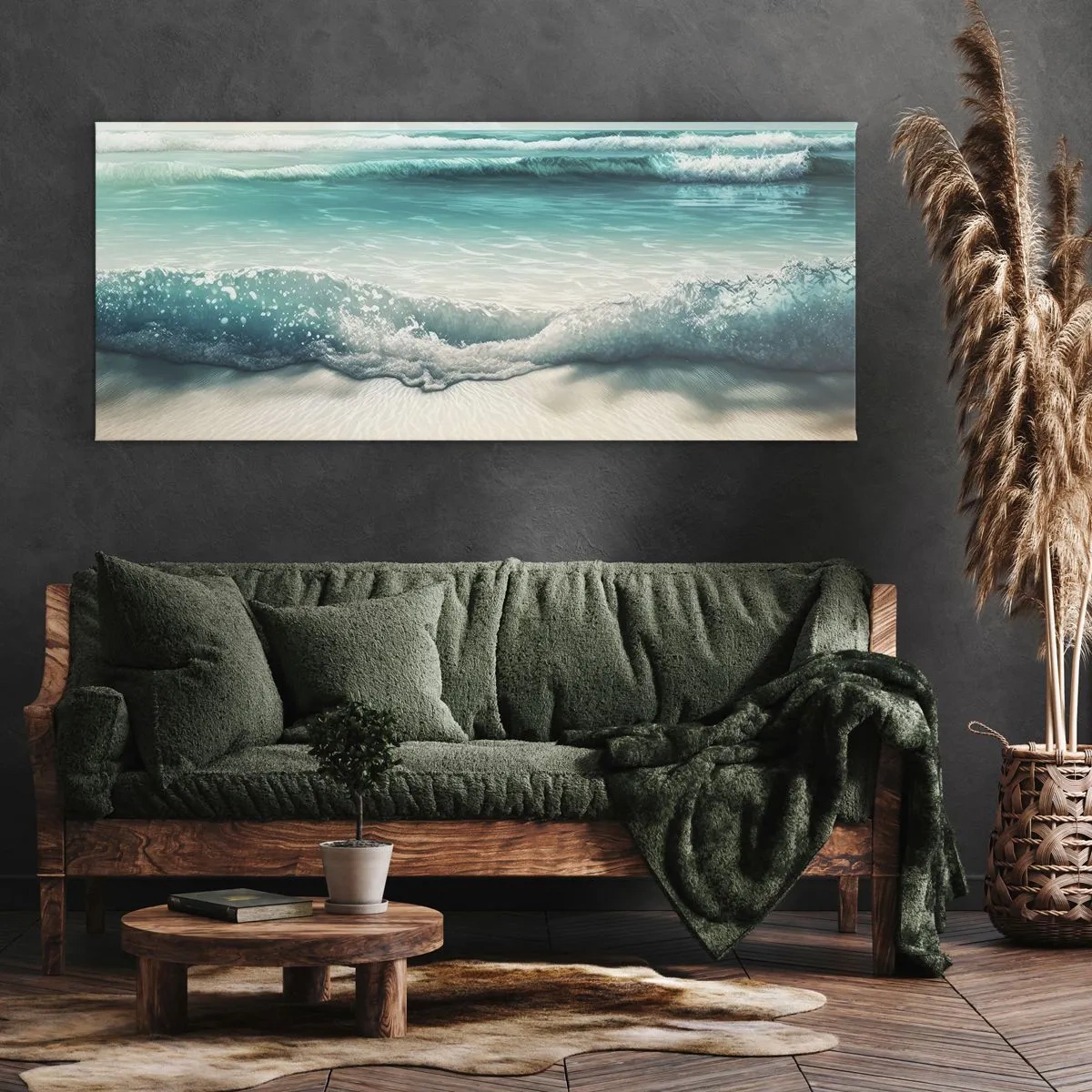 Schilderen op canvas - De vrede van de oceaan - 100x40 cm