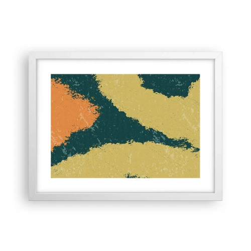 Poster in een witte lijst - Abstractie – langzame beweging - 40x30 cm
