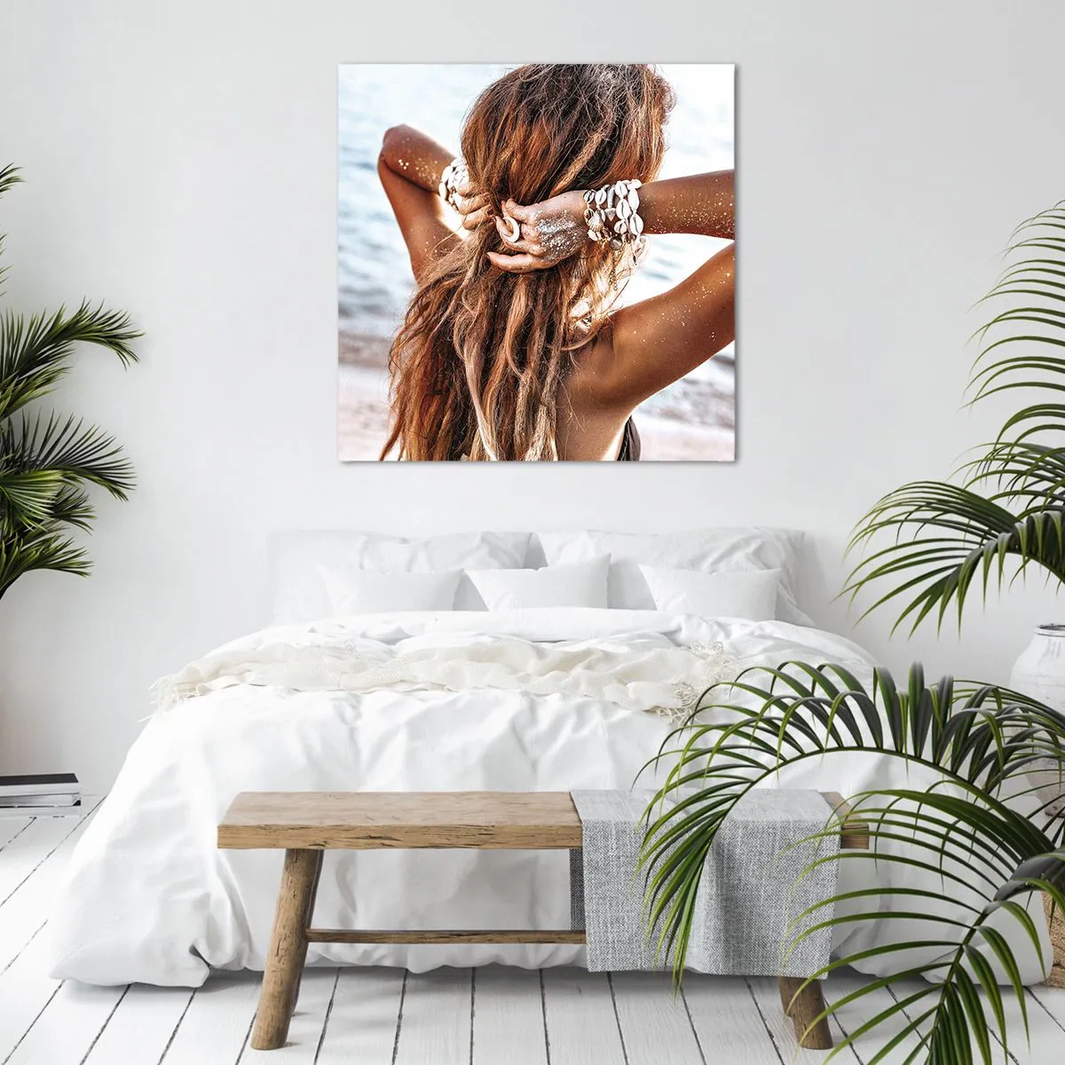 Schilderen op canvas - Een zusje van water en zon - 40x40 cm