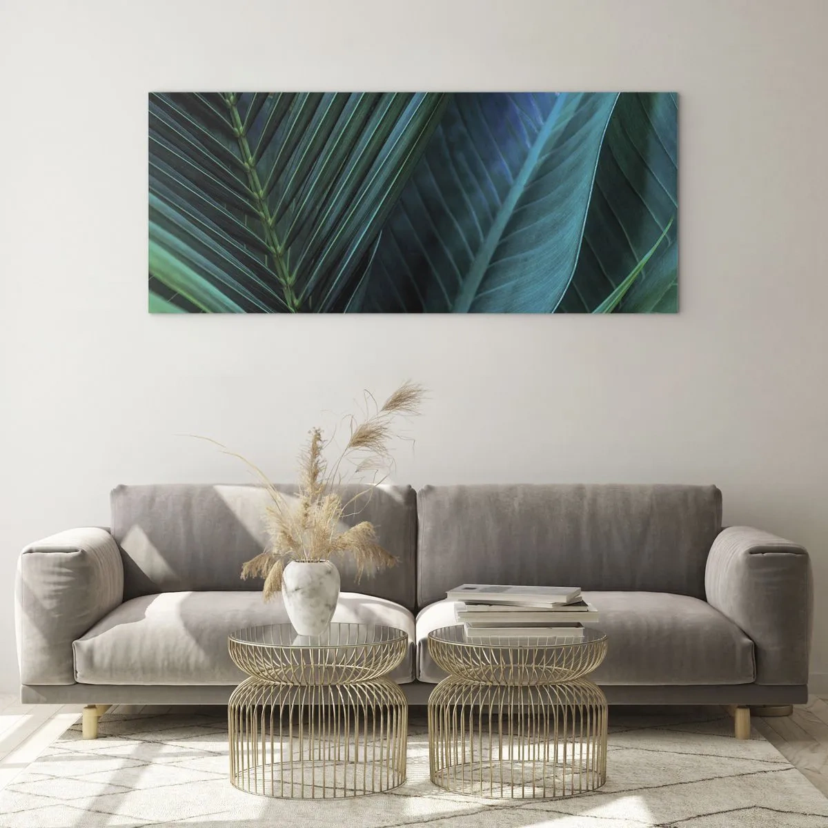 Schilderen op glas - De anatomie van groen - 100x40 cm