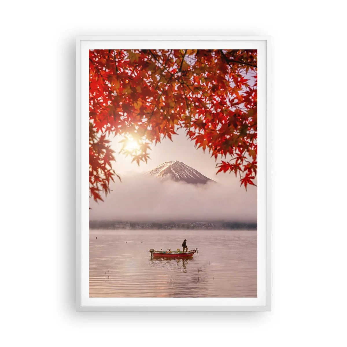 Poster in een witte lijst - In het Japanse klimaat - 70x100 cm