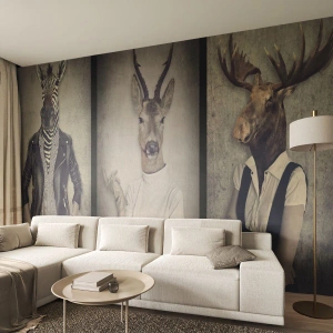 Fotobehang Premium Canvas - Laat de gebaren spreken - Abstractie, Fantasie, Ribben - 500x350 cm
