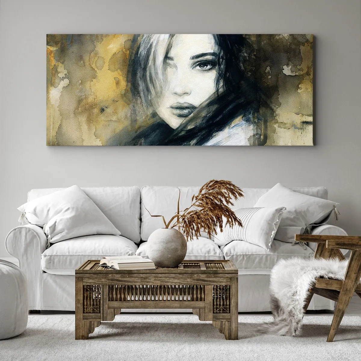 Schilderen op canvas - onschuldiger of sensueler? - 120x50 cm