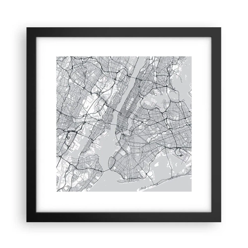 Poster in een zwarte lijst - De anatomie van een metropool - 30x30 cm