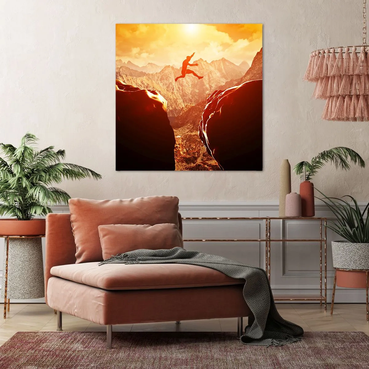 Schilderen op canvas - Grenzen overschrijden - 30x30 cm