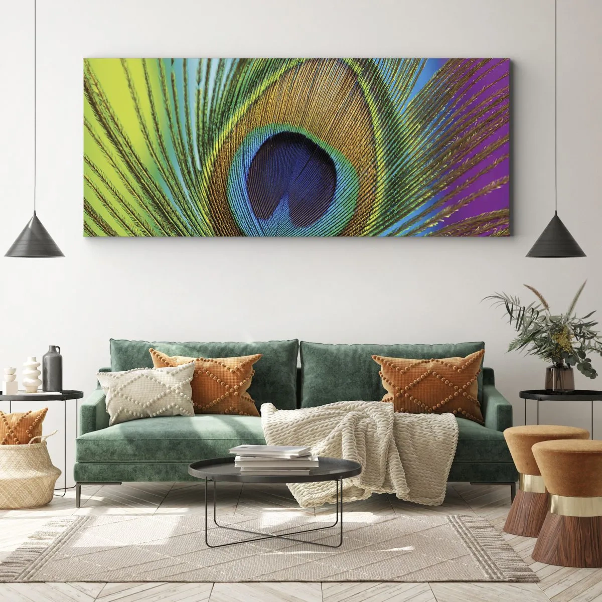 Schilderen op canvas - Oog in oog - 160x50 cm