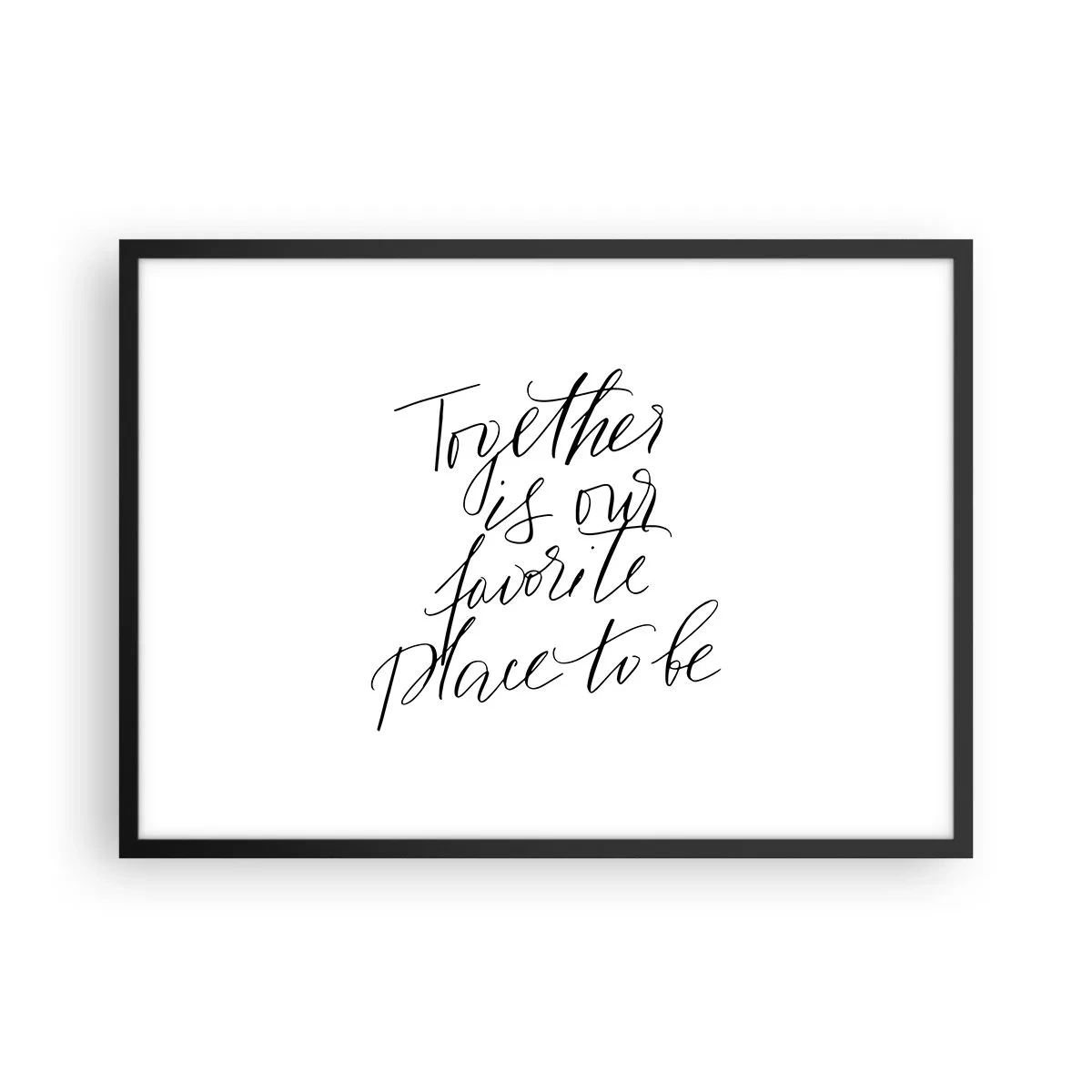 Poster in een zwarte lijst - Voel jij het ook? - 70x50 cm