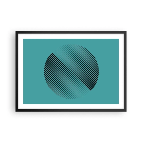 Poster in een zwarte lijst - Cirkel – een geometrische variatie - 70x50 cm