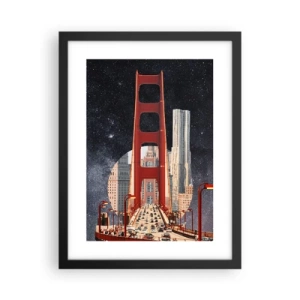 Poster in een zwarte lijst - Altijd in het centrum - 30x40 cm