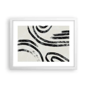 Poster in een witte lijst - Half gestopt - 40x30 cm