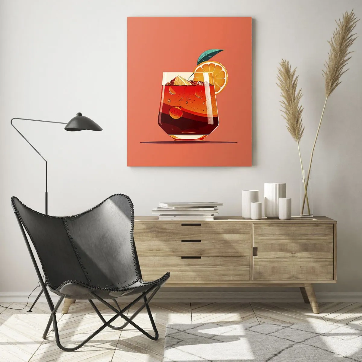 Schilderen op glas - Zomerse verfrissing - 50x70 cm