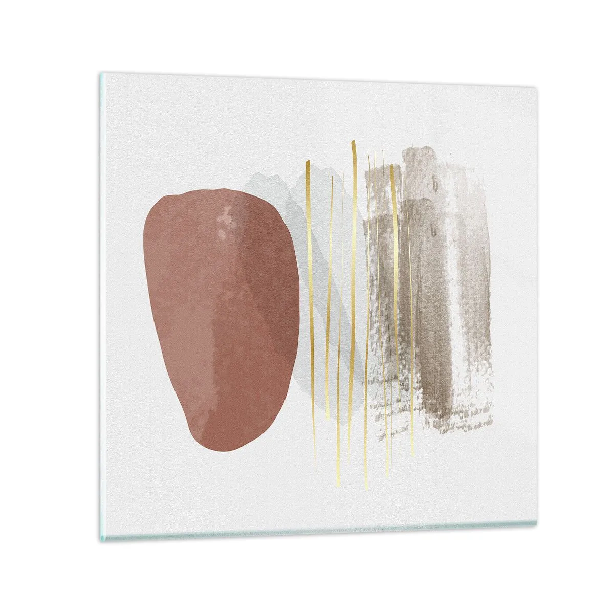 Schilderen op glas - Abstracte zuilengalerij - 70x70 cm