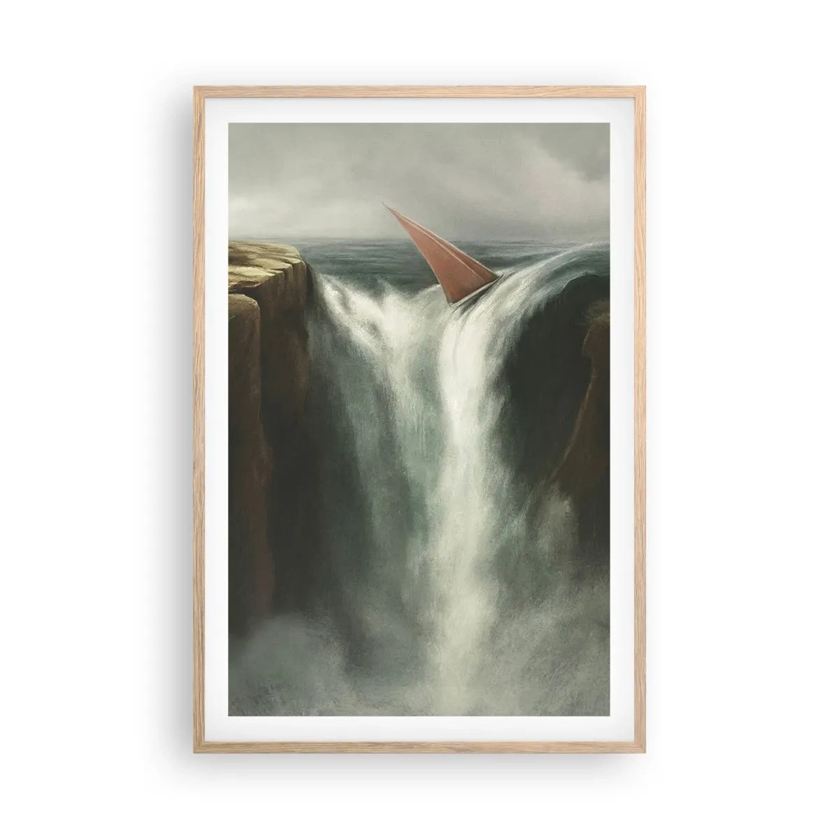 Een poster in een licht eiken lijst - Een waarschuwing voor het leven - 61x91 cm