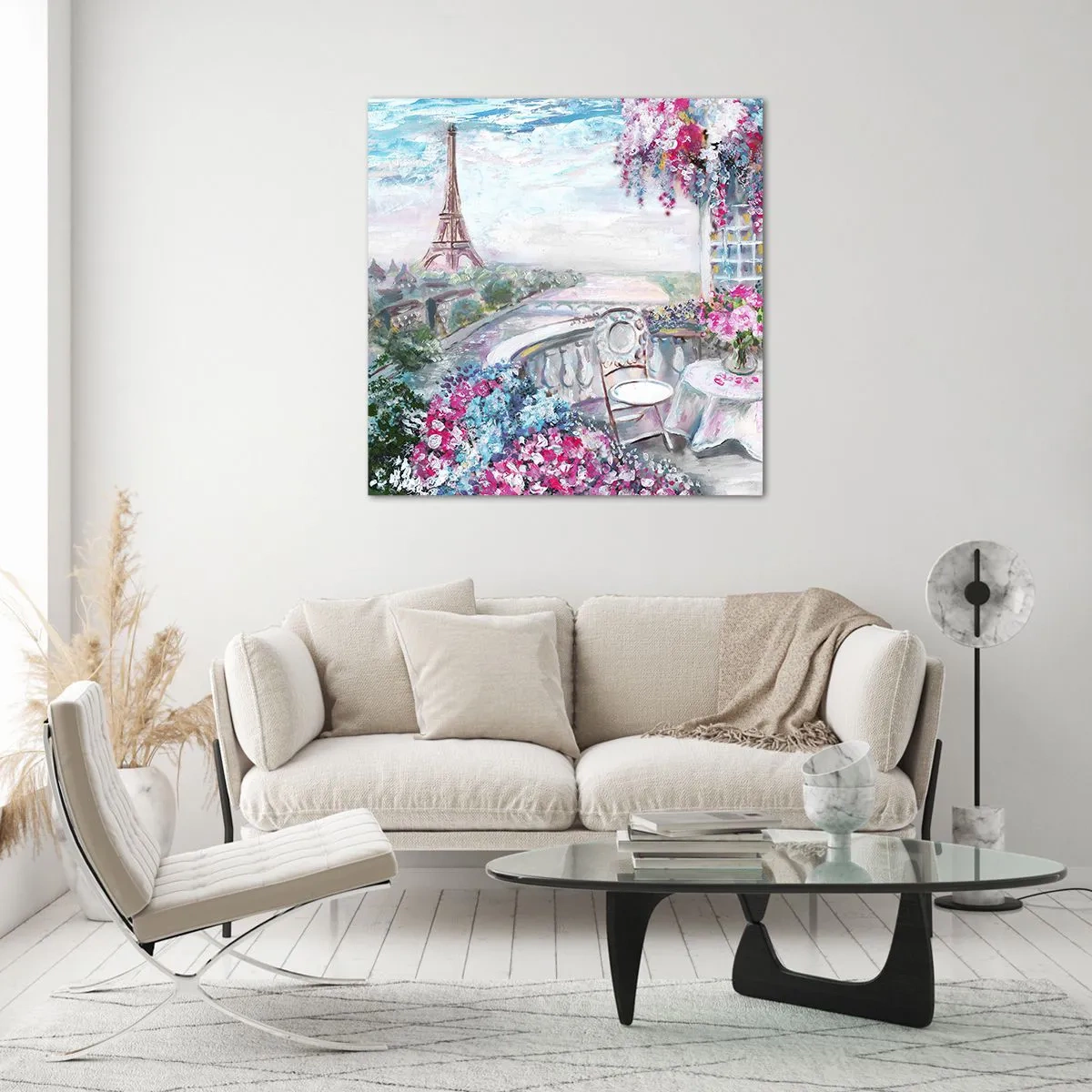 Schilderen op glas - Het is hier het mooist in mei - 40x40 cm