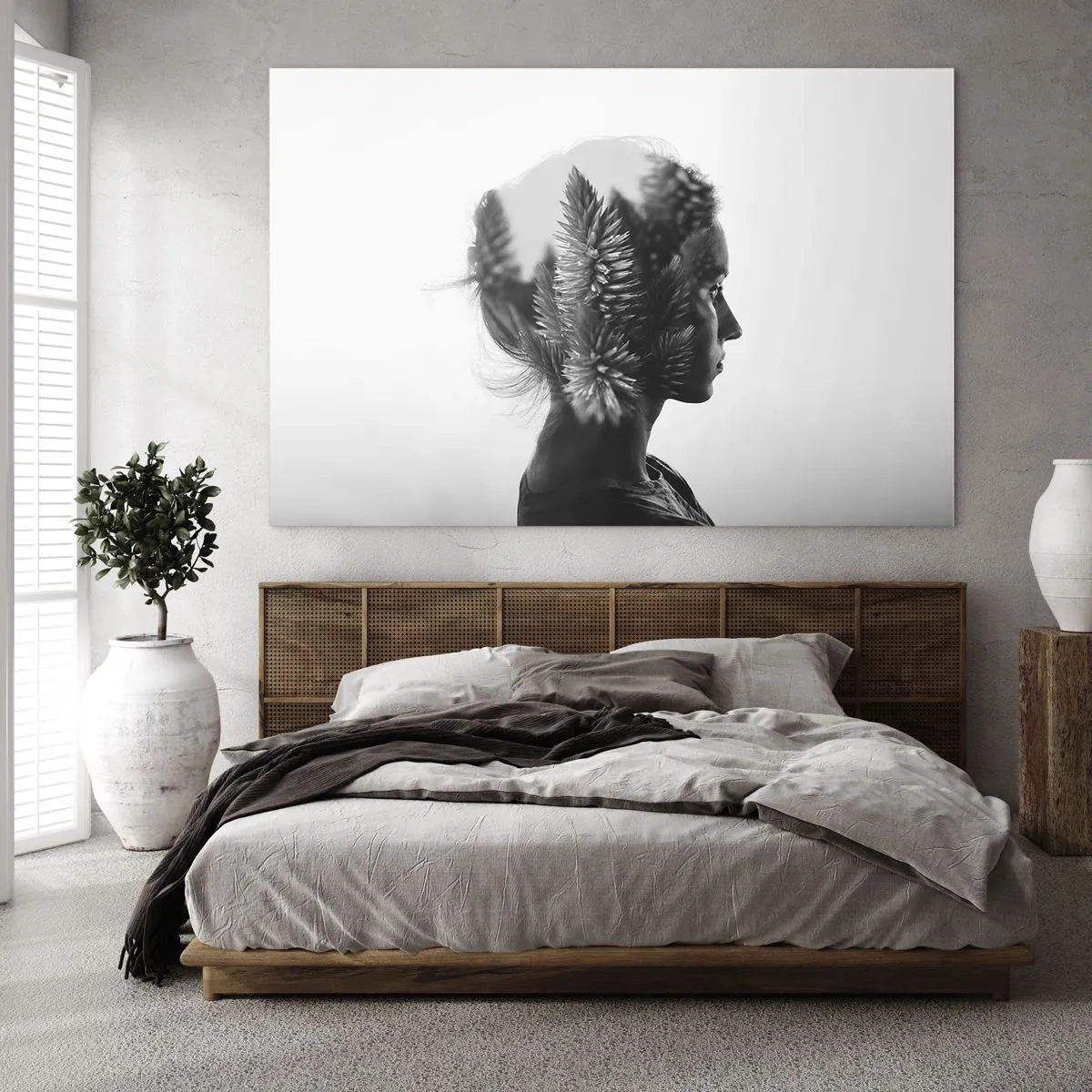 Schilderen op glas - Vrouwe van het dennenbos - 120x80 cm