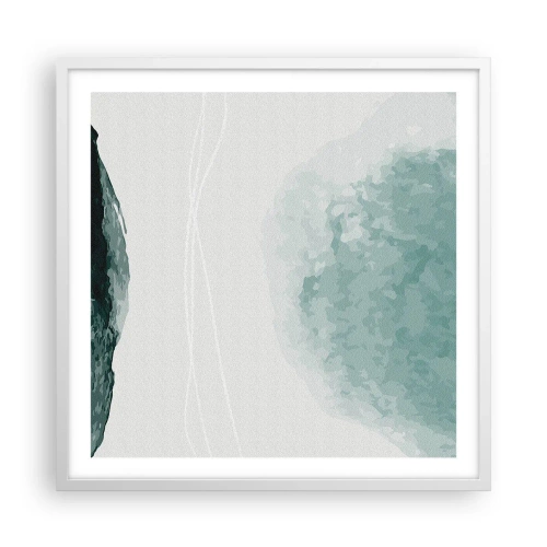 Poster in een witte lijst - Ontmoeting met de mist - 60x60 cm